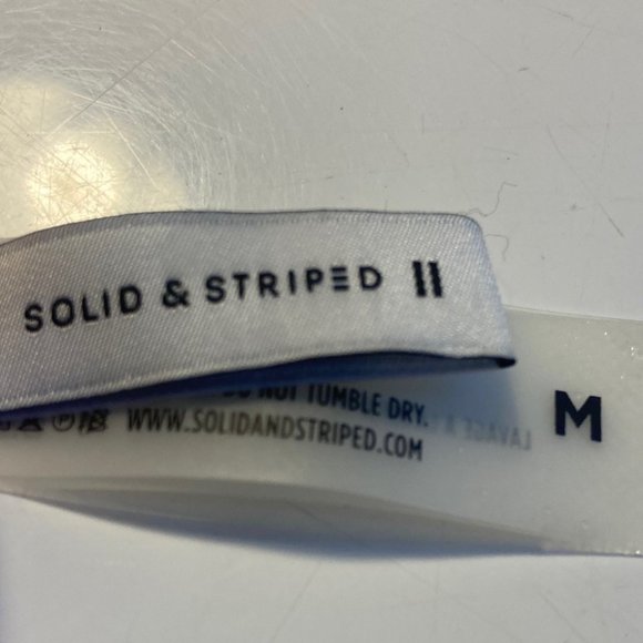 Solid and Striped swim top size M - Picture 2 of 3